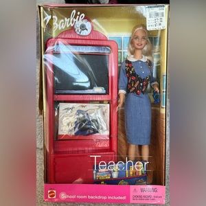 Barbie Doll Teacher 2000 School Room Backdrop Mattel 50613